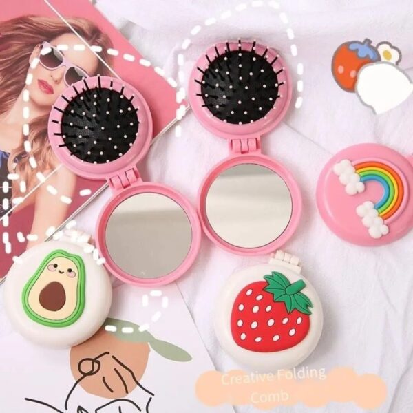 Cute Pocket Mirror with Comb gift